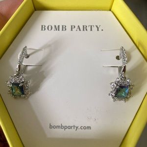 Bomb party rainbow topaz earrings